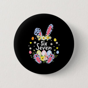 Macaron Rond 5 Cm Six sept 67 mème 6 7 lapin léopard enfants drôle