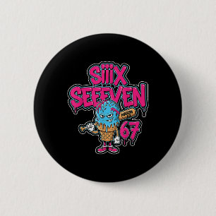Macaron Rond 5 Cm Six Seven 67 Bysebyll Joueur Glace Crèmeux Drip Me