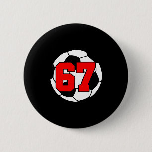 Macaron Rond 5 Cm Six Seven 67 Football 6 7 Mème Drôle 6-7 Gen Alpha