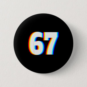 Macaron Rond 5 Cm Six Seven 6 7 Illusion Optique Edm
