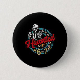 Macaron Rond 5 Cm Six Seven 6 7 Memes 67 squelette main Halloween