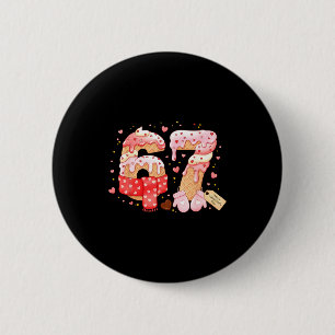 Macaron Rond 5 Cm Six Seven Crème Glacée Drip Cool Meme 67 Drôle de