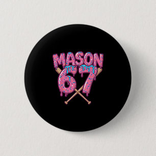 Macaron Rond 5 Cm Six Seven Crème Glacée Drip Sport 67 Fun Mason Mem