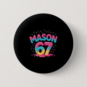 Macaron Rond 5 Cm Six Seven Glace Drip Sport 67 Amusant Mason Meme S
