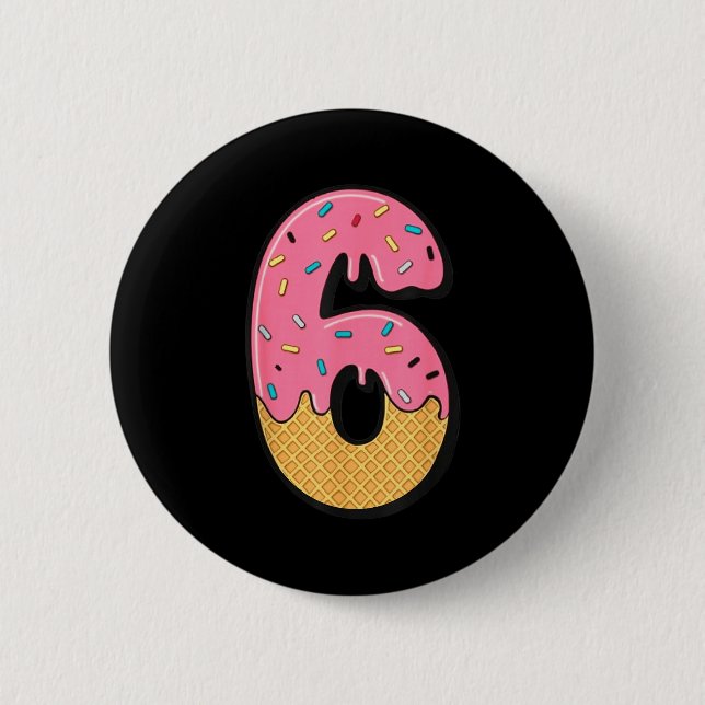 Macaron Rond 5 Cm Six Seven Ice Cream 67 Fun Mason Mème Facile Hallo (Devant)