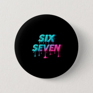 Macaron Rond 5 Cm Six Seven Mème pour les enfants et les adultes de