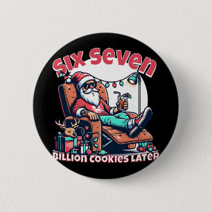 Macaron Rond 5 Cm Six Seven Santa Cookies pour mème de Noël drôle D