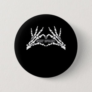 Macaron Rond 5 Cm Skeleton Coeur Et Mains Design Classique