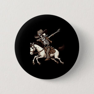 Macaron Rond 5 Cm Skeleton Cowboy Halloween Costume Enfants garçons