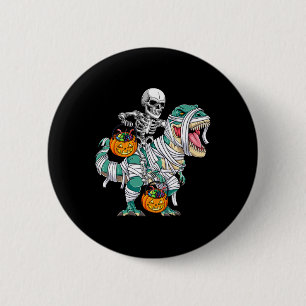Macaron Rond 5 Cm Skeleton équitation Dinosaur T Rex Fun Kids Boys H