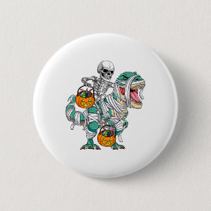 Macaron Rond 5 Cm Skeleton équitation Dinosaur T Rex Fun Kids Boys H