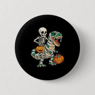 Macaron Rond 5 Cm Skeleton équitation maman Dinosaure T Rex Enfants