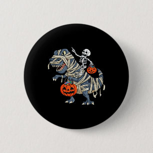 Macaron Rond 5 Cm Skeleton équitation maman T Rex Halloween Garçons 