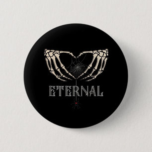 Macaron Rond 5 Cm Skeleton Hands Heart Classic