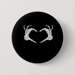 Macaron Rond 5 Cm Skeleton Heart Hands Classic