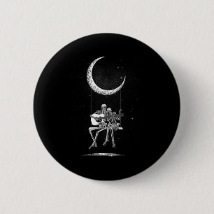 Macaron Rond 5 Cm Skeleton Moon Band Tee - shirts - Rock And Roll Co