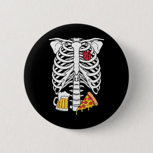 Macaron Rond 5 Cm Skeleton Papa Halloween Grossesse Couples Costumes