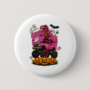 Macaron Rond 5 Cm Skeleton T Rex Dinosaur Monster Truck Citrouille B