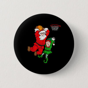 Macaron Rond 5 Cm Sketto de Noël Santa Claus Slam Dunk Elf Funny H