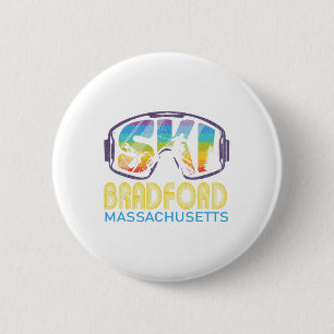 Macaron Rond 5 Cm Ski Bradford Machusetts Vacances ski