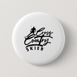 Macaron Rond 5 Cm Ski de fond Skieur Ski Xc Sports d'hiver Sn