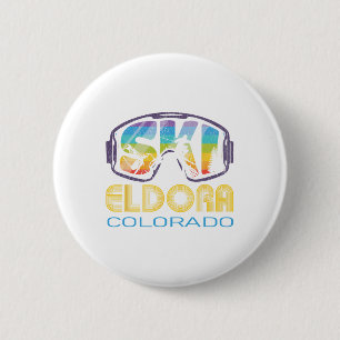Macaron Rond 5 Cm Ski Eldora Colorado Vacances ski