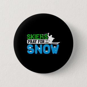 Macaron Rond 5 Cm Ski Et Snowboard Prier Pour Les Skieurs De Neige C