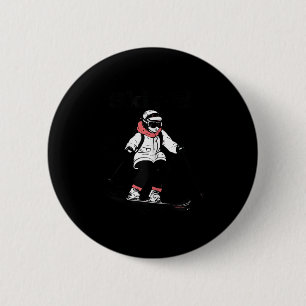 Macaron Rond 5 Cm Ski Femmes Style Japonais Vacances d'Hiver Ski Ski