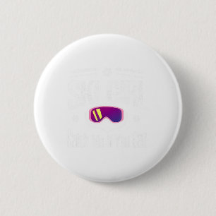 Macaron Rond 5 Cm Ski Girl Me Attraper Si Vous Pouvez