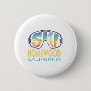Macaron Rond 5 Cm Ski Homewood Californie Vacances de ski
