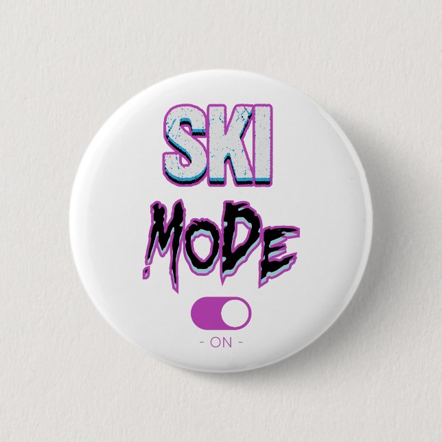 Macaron Rond 5 Cm Ski mode-on- (Devant)