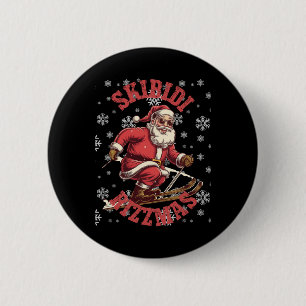 Macaron Rond 5 Cm Skibidi Rizzmas Funny Père Noël Rizz Noël Ski San