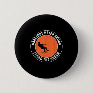 Macaron Rond 5 Cm Skier les pieds nus Ski nautique Bateau à moteur E