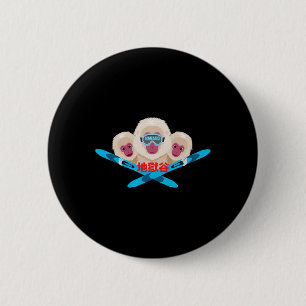 Macaron Rond 5 Cm skieur de Nagano