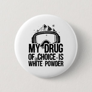 Macaron Rond 5 Cm Skieurs de snowboard  Cadeaux de snowboard de neig