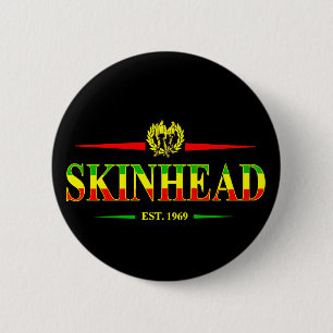 Macaron Rond 5 Cm Skinhead 1969 de la Jamaïque