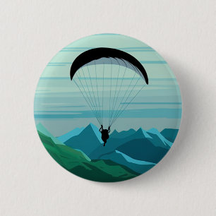 Macaron Rond 5 Cm Skydiver Skydiving Parachutage Skydive Cadeau