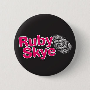 Macaron Rond 5 Cm Skye rouge P.I. Buttons (noir)