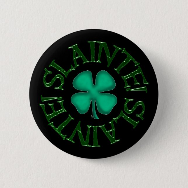 Macaron Rond 5 Cm Slainte black button (Devant)