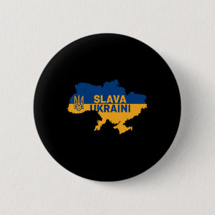 Macaron Rond 5 Cm Slava Ukraini Gloire à la chemise de l'Ukraine Sou
