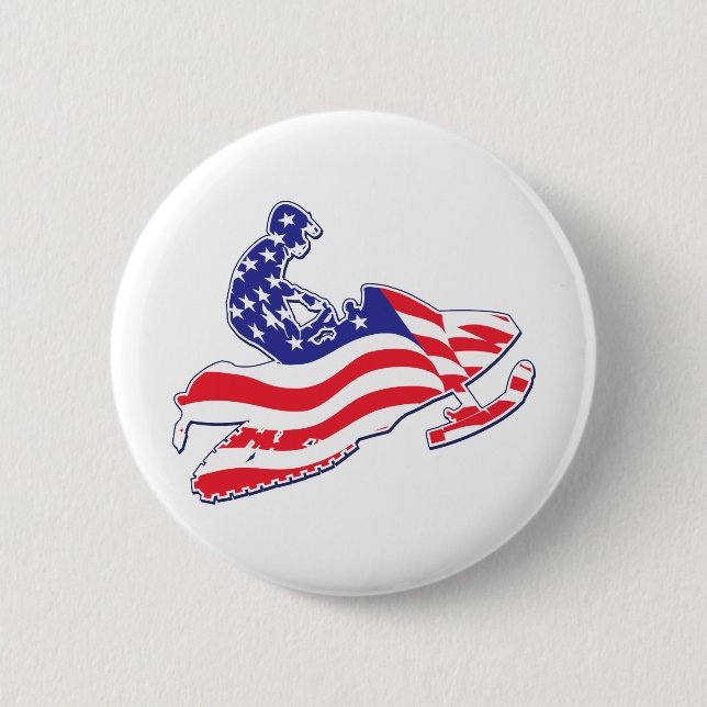 Macaron Rond 5 Cm Sledder patriotique (Devant)
