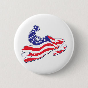 Macaron Rond 5 Cm Sledder patriotique