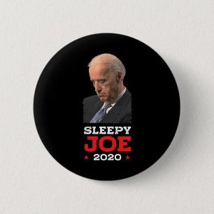 Macaron Rond 5 Cm Sleepy Joe - Drôle Joe Biden Élections politiques
