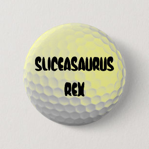 Macaron Rond 5 Cm Sliceasaurus Rex Funny Gofl Ball