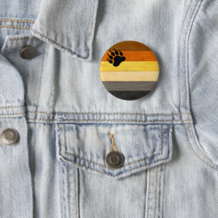 Macaron Rond 5 Cm SlipperyJoe's Bear Pride drapeau de la texture du 
