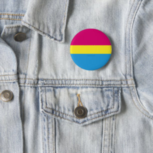 Macaron Rond 5 Cm SlipperyJoe's pansexual pride flag gender-blind pi