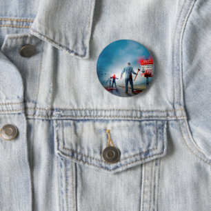 Macaron Rond 5 Cm SlipperyJoe's risque d'infection apocalyptique Hal