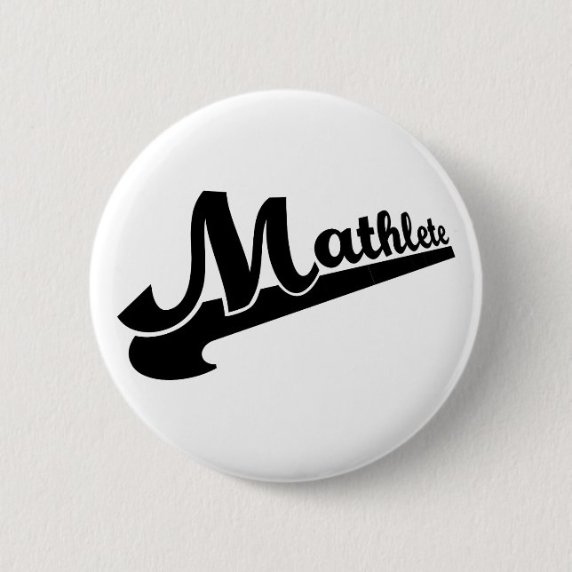 Macaron Rond 5 Cm Slogan de Mathlete pour des amants de maths (Devant)