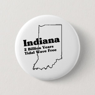 Macaron Rond 5 Cm Slogan d'état de l'Indiana