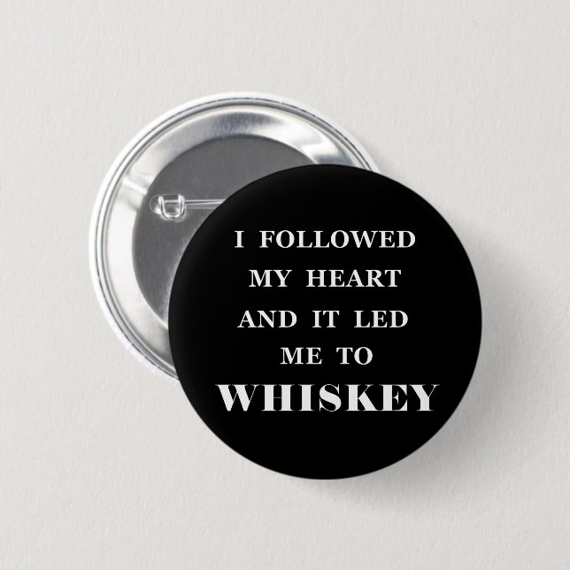 Macaron Rond 5 Cm slogan drôle de whisky (Devant & derrière)